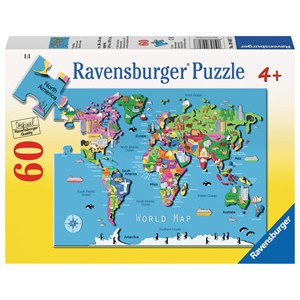 Ravensburger (09607) - "World Map" - 60 pezzi