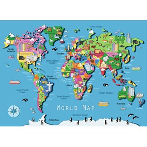 Ravensburger (09607) - "World Map" - 60 pezzi