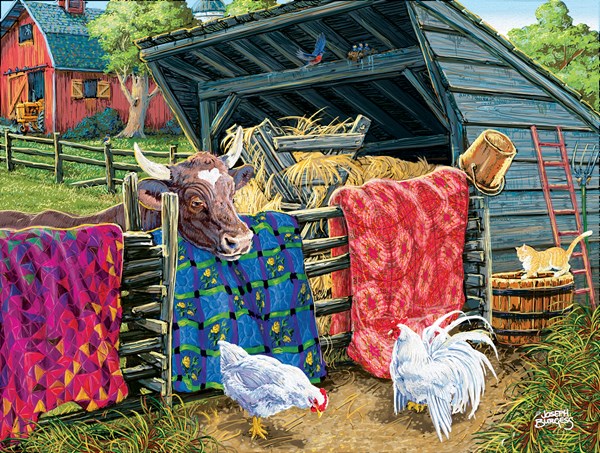 SunsOut (38946) - Joseph Burgess: "Quilt Cow" - 300 pezzi
