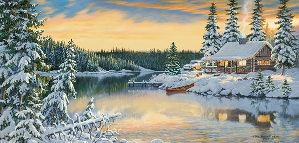 SunsOut (51546) - Persis Clayton Weirs: "Cabin on the River" - 1000 pezzi