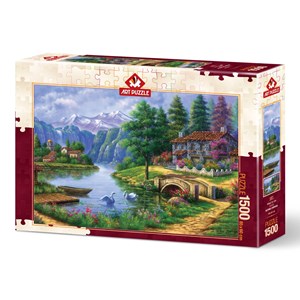 Art Puzzle (5371) - "Lake Village" - 1500 pezzi