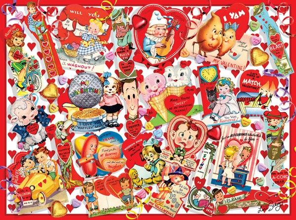 SunsOut (35147) - Lori Schory: "Valentine Card Collage" - 300 pezzi