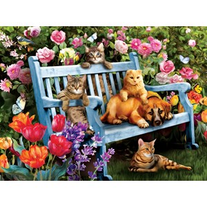 SunsOut (28871) - Tom Wood: "Hanging Out in the Garden" - 300 pezzi