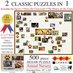 SunsOut (10160) - Irv Brechner: "Puzzle Combo, Animal Nursery" - 500 pezzi