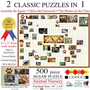 SunsOut (10160) - Irv Brechner: "Puzzle Combo, Animal Nursery" - 500 pezzi