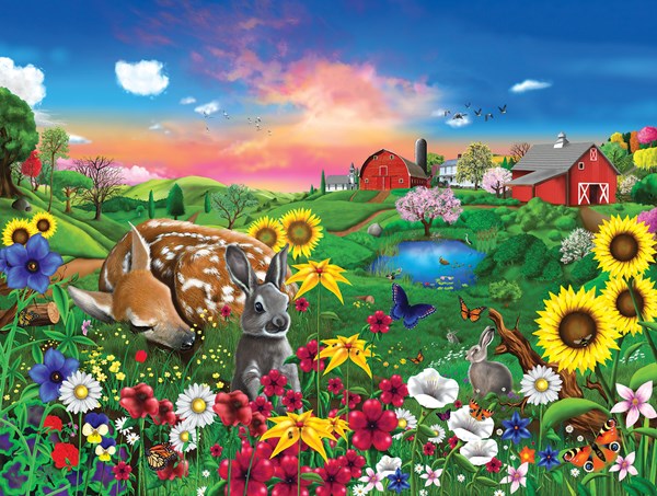 SunsOut (60940) - Gerald Newton: "Peaceful Pastures" - 300 pezzi