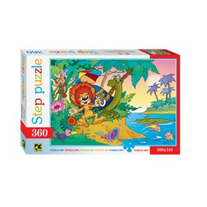 Step Puzzle (73006) - "The Lion and the Turtle" - 360 pezzi