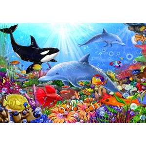 Bluebird Puzzle (70384) - Gerald Newton: "Bright Undersea World" - 260 pezzi