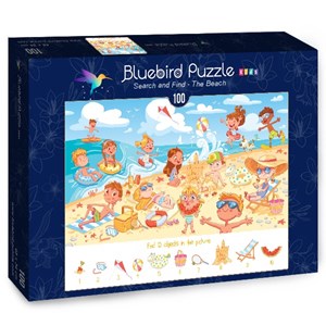 Bluebird Puzzle (70351) - Lyudmyla Kharlamova: "Search and Find, The Beach" - 100 pezzi