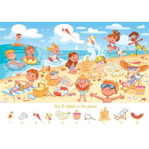Bluebird Puzzle (70351) - Lyudmyla Kharlamova: "Search and Find, The Beach" - 100 pezzi