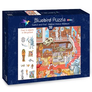 Bluebird Puzzle (70352) - Lyudmyla Kharlamova: "Search and Find, Natural History Museum" - 260 pezzi