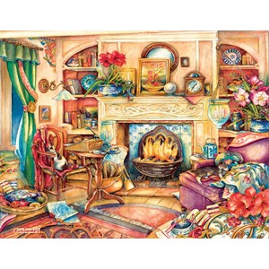 SunsOut (23447) - Kim Jacobs: "Fireside Embroidery" - 1000 pezzi