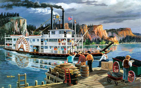 SunsOut (39521) - Ken Zylla: "Riverboat" - 300 pezzi