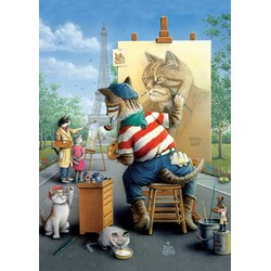 Art Puzzle (5087) - "Painter Cat" - 500 pezzi