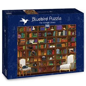 Bluebird Puzzle (70274) - Matthieu Martin: "The Vintage Library" - 2000 pezzi