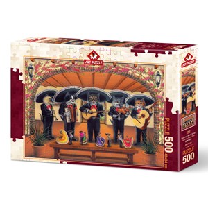 Art Puzzle (5082) - Don Roth: "Flamenco Meow Team" - 500 pezzi