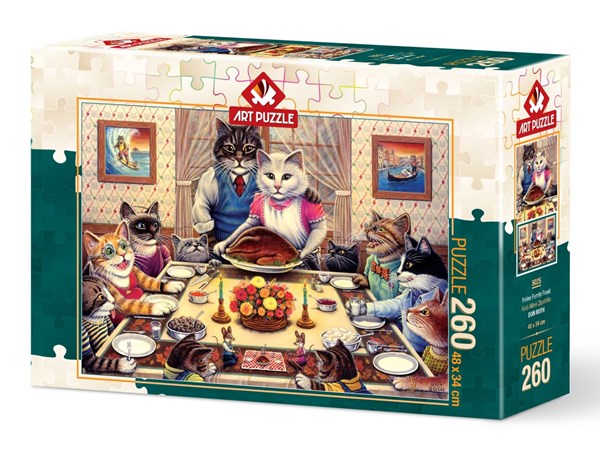 Art Puzzle (5025) - Don Roth: "Cat Family" - 260 pezzi