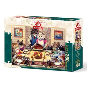 Art Puzzle (5025) - Don Roth: "Cat Family" - 260 pezzi