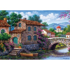 Art Puzzle (5070) - Arturo Zarraga: "Flowery Channel" - 500 pezzi