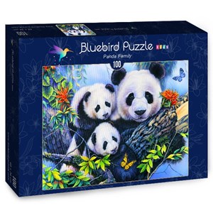 Bluebird Puzzle (70395) - Jenny Newland: "Panda Family" - 100 pezzi
