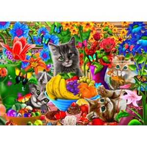 Bluebird Puzzle (70393) - Gerald Newton: "Kitten Fun" - 100 pezzi