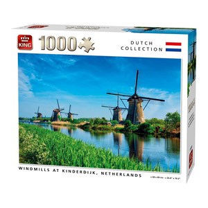 King International (55885) - "Windmills Kinderdijk Netherlands" - 1000 pezzi