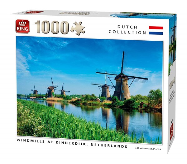 King International (55885) - "Windmills Kinderdijk Netherlands" - 1000 pezzi
