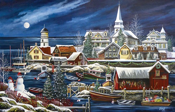 SunsOut (51182) - Debbi Wetzel: "Winter Harbor" - 1000 pezzi
