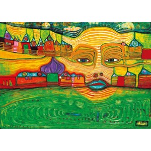 Bluebird Puzzle (60063) - Friedensreich Hundertwasser: "Irinaland over the Balkans, 1969" - 1000 pezzi