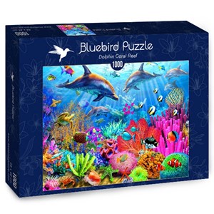 Bluebird Puzzle (70169) - Adrian Chesterman: "Dolphin Coral Reef" - 1000 pezzi