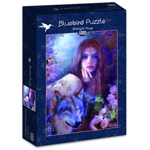 Bluebird Puzzle (70172) - Bente Schlick: "Midnight Rose" - 1000 pezzi