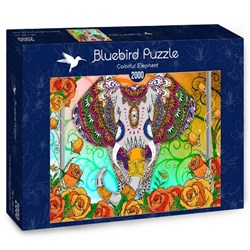 Bluebird Puzzle (70002) - "Colorful Elephant" - 2000 pezzi