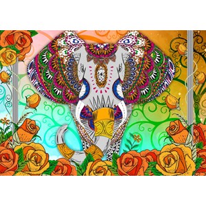 Bluebird Puzzle (70002) - "Colorful Elephant" - 2000 pezzi
