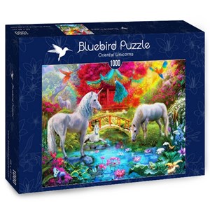 Bluebird Puzzle (70148) - Jan Patrik Krasny: "Oriental Unicorns" - 1000 pezzi