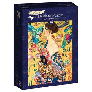 Bluebird Puzzle (60095) - Gustav Klimt: "Lady with Fan, 1918" - 1000 pezzi
