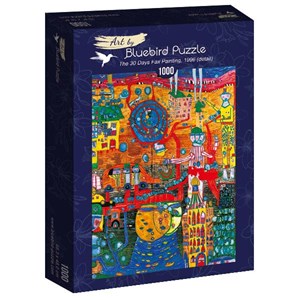 Bluebird Puzzle (60064) - Friedensreich Hundertwasser: "The 30 Days Fax Painting, 1996" - 1000 pezzi