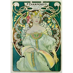 Bluebird Puzzle (60033) - Alphonse Mucha: "Daydream, 1897" - 1000 pezzi