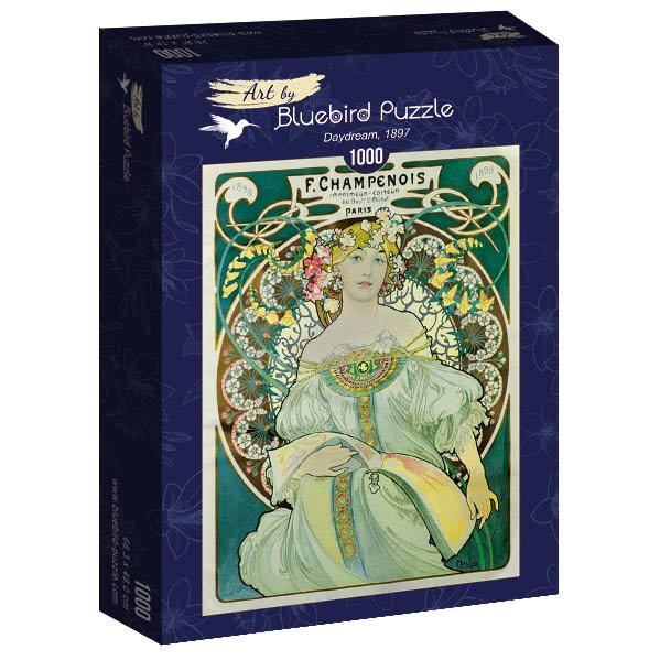Bluebird Puzzle (60033) - Alphonse Mucha: "Daydream, 1897" - 1000 pezzi