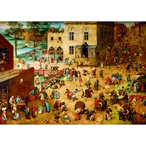 Bluebird Puzzle (60034) - Pieter Brueghel the Elder: "Children's Games, 1560" - 1000 pezzi