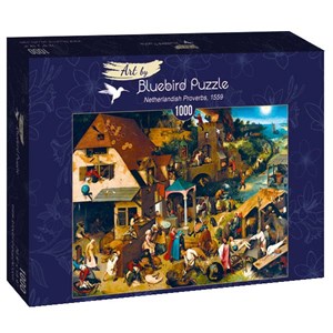 Bluebird Puzzle (60028) - Pieter Brueghel the Elder: "Netherlandish Proverbs, 1559" - 1000 pezzi