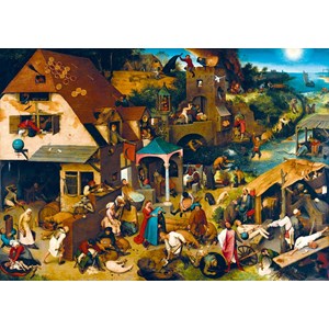Bluebird Puzzle (60028) - Pieter Brueghel the Elder: "Netherlandish Proverbs, 1559" - 1000 pezzi