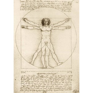 Bluebird Puzzle (60009) - Leonardo Da Vinci: "The Vitruvian Man, 1490" - 1000 pezzi