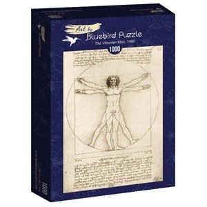 Bluebird Puzzle (60009) - Leonardo Da Vinci: "The Vitruvian Man, 1490" - 1000 pezzi