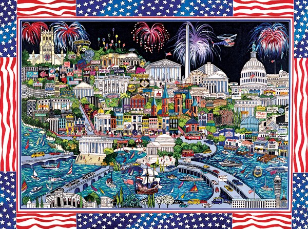 SunsOut (74058) - Sharie Hatchett Bohlmann: "Fireworks over Washington DC" - 1000 pezzi
