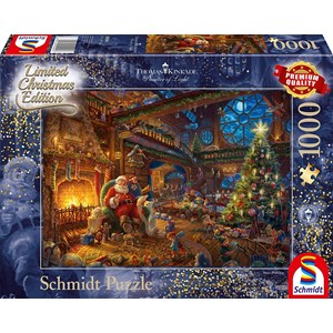 Schmidt Spiele (59494) - Thomas Kinkade: "Santa Claus and His Secret Helper" - 1000 pezzi