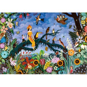 Nathan (87633) - Alain Thomas: "Mon Jardin Le Soir" - 1000 pezzi