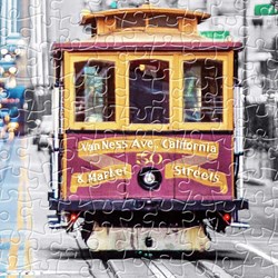 Pintoo (h2044) - "Cable Cars on California Street, San Francisco" - 1200 pezzi