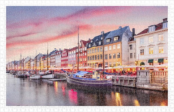 Pintoo (h2010) - "Nyhavn Canal in Copenhagen, Denmark" - 1000 pezzi