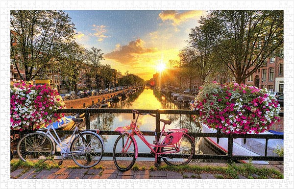 Pintoo (h1770) - "Beautiful Sunrise Over Amsterdam" - 1000 pezzi