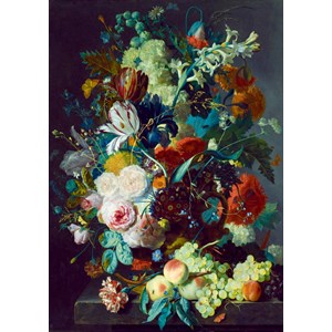 Bluebird Puzzle (60072) - Jan van Huysum: "Still Life with Flowers and Fruit, 1715" - 1000 pezzi